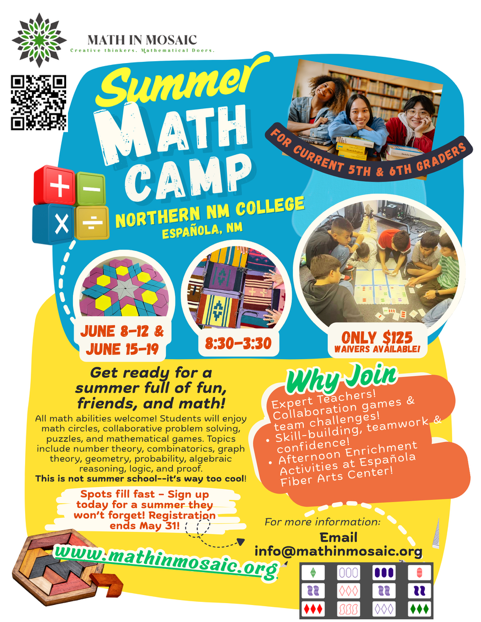 Math in Mosaic flyer